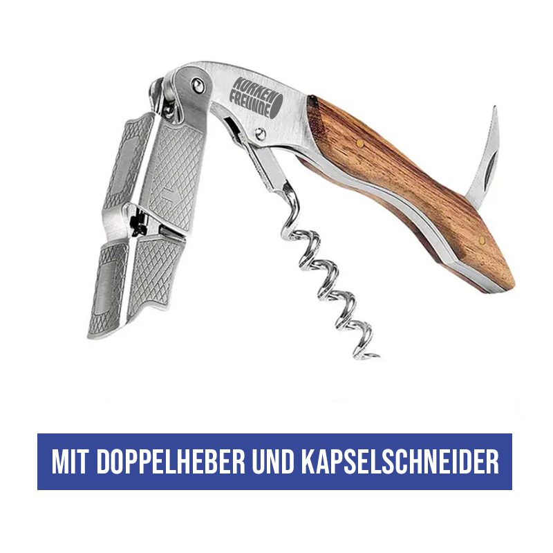Featured image for “Premium Korkenzieher mit Holzgriff”