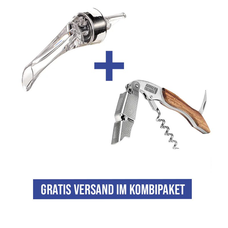 Featured image for “Kombipackage: Korkenzieher + Dekantierausgießer”
